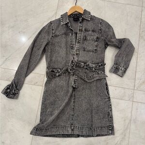 Black Denim Shirt Dress